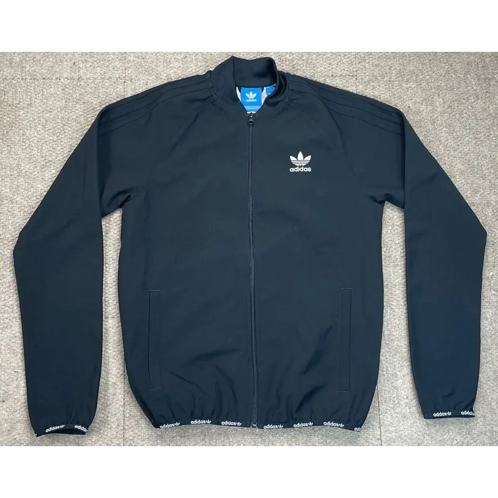 Adidas Men's Black & White Long Sleeve Track Suit Jacket Size Medium